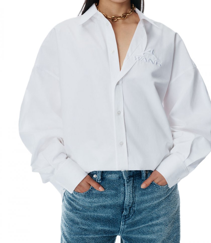 OVERSIZED SHIRT WITH GRAPHIC EMBROIDERY