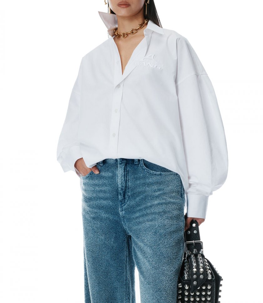 OVERSIZED SHIRT WITH GRAPHIC EMBROIDERY