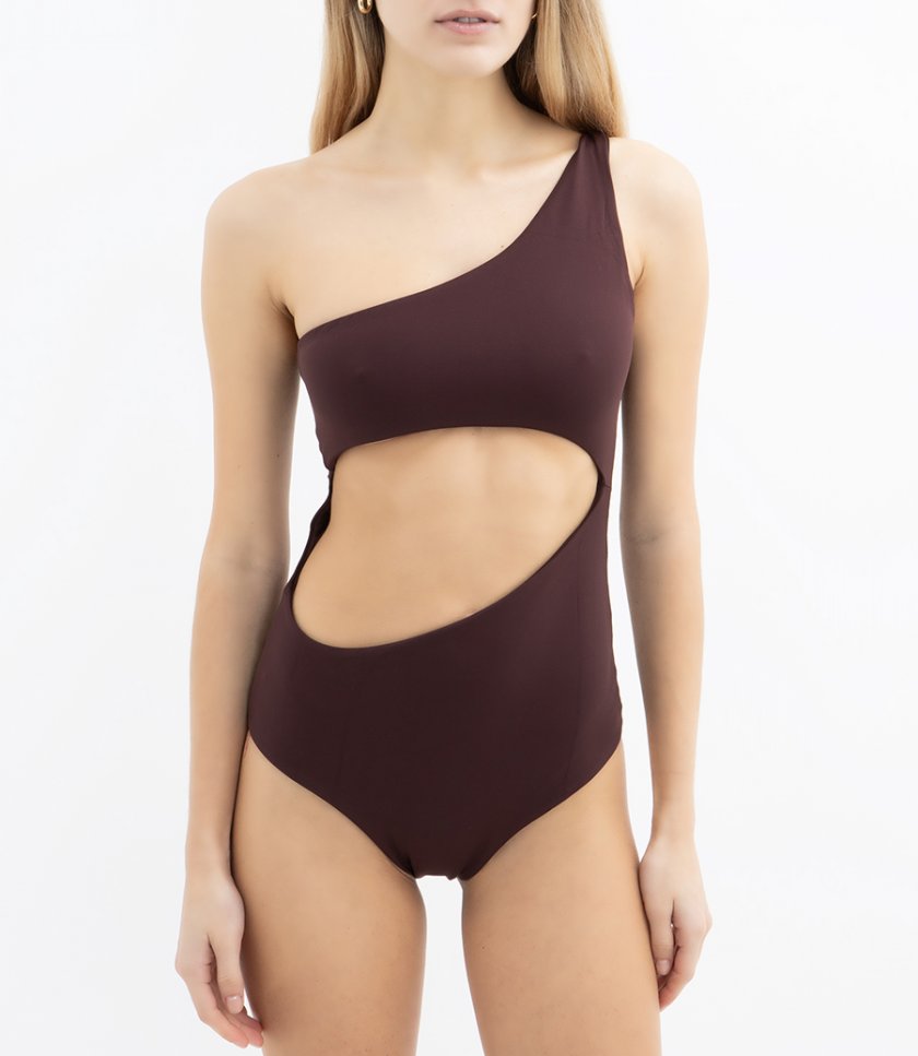 ONE SHOULDER CUTOUT SWIMSUIT