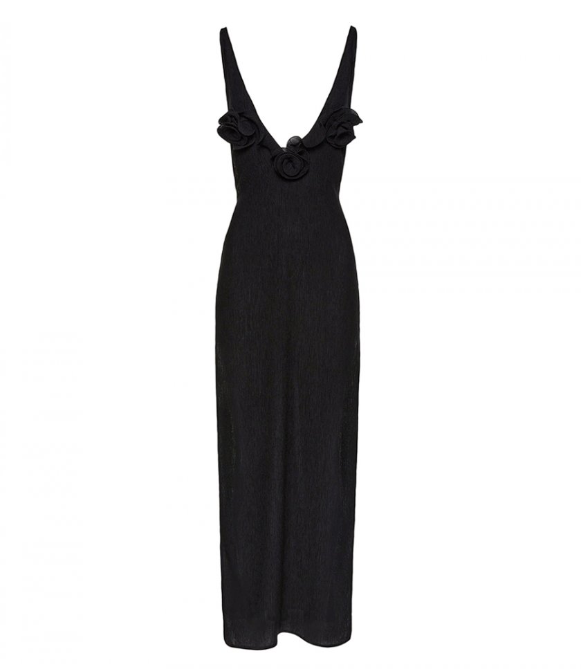 CREPE HIGH LEG MAXI DRESS