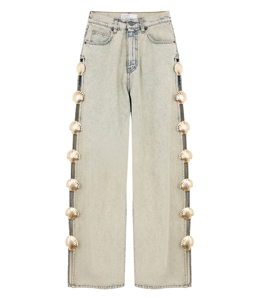 GIUSEPPE DI MORABITO - JEANS WITH CUT-OUT DETAILING