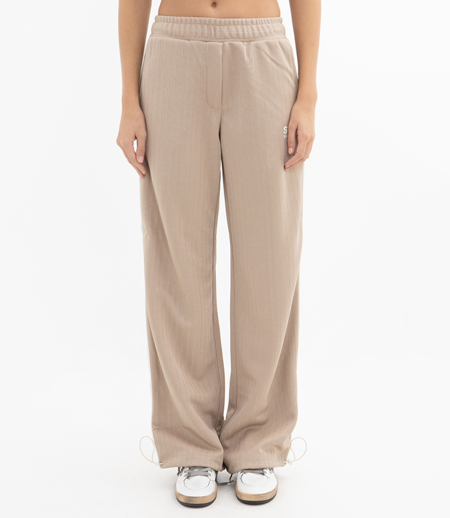 STAR WOMEN’S LIGHT BEIGE JOGGERS WITH WHITE LOGO