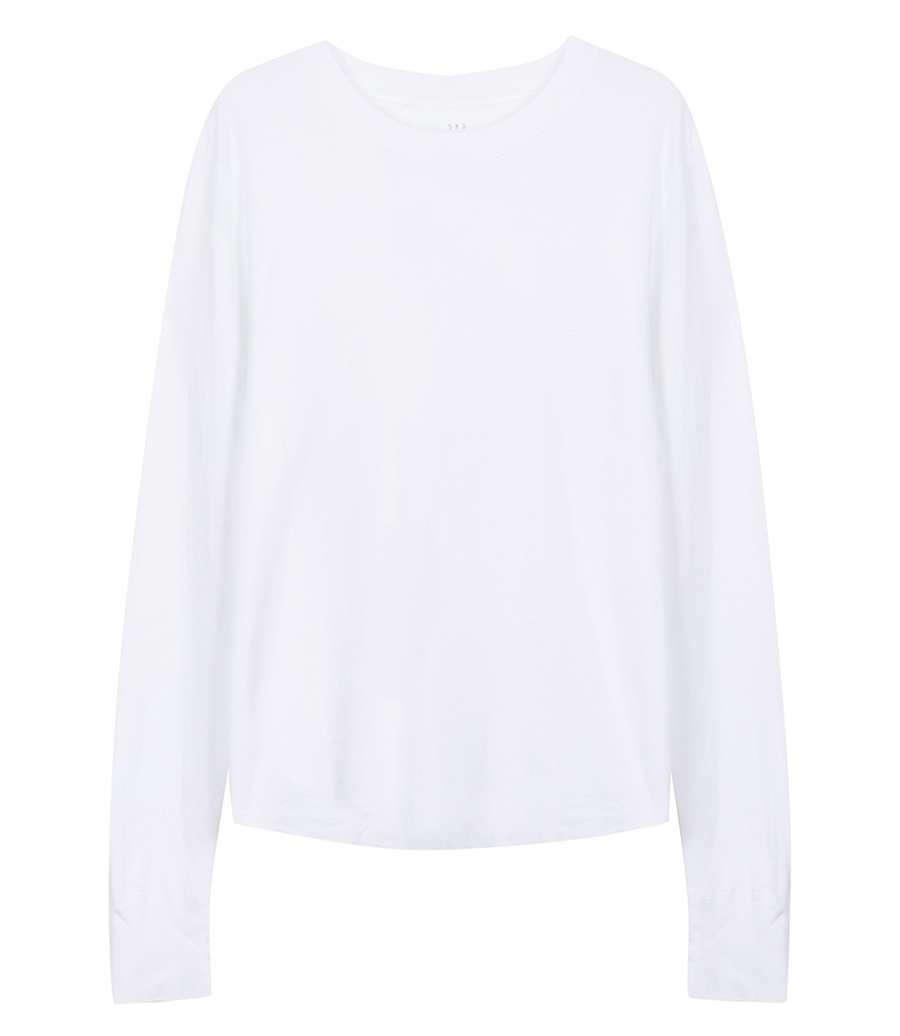 SAVE KHAKI - LS POINTELLE CREW TEE