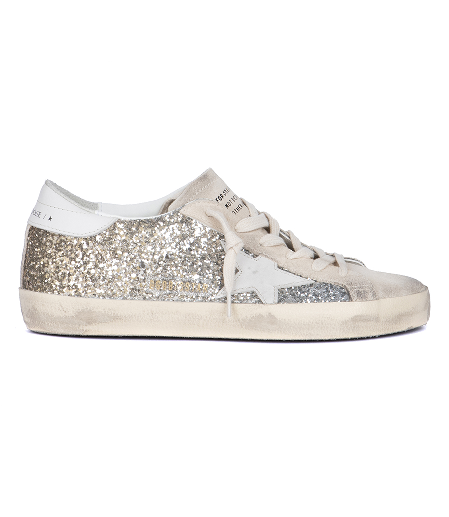 GOLDEN GOOSE  - GLITTER UPPER SUPER-STAR