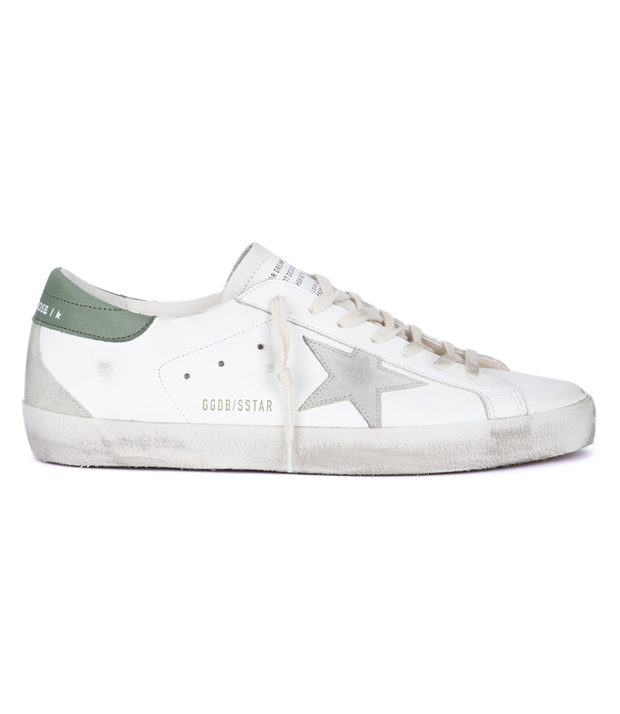 GOLDEN GOOSE  - LEATHER UPPER SUPER-STAR