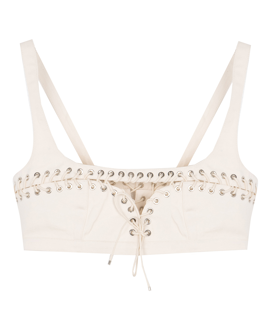 LUDOVIC DE SAINT SERNIN - WHITE CUT OUT CLEAVAGE BRA