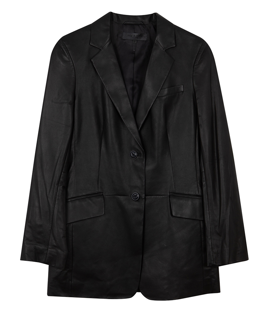 RAG & BONE - CHARLES LEATHER BLAZER