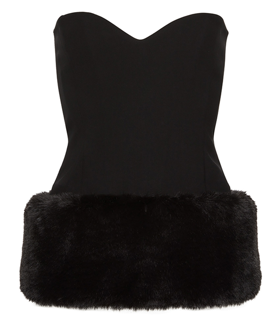 MAGDA BUTRYM - FAUX-FUR TRIM CORSET