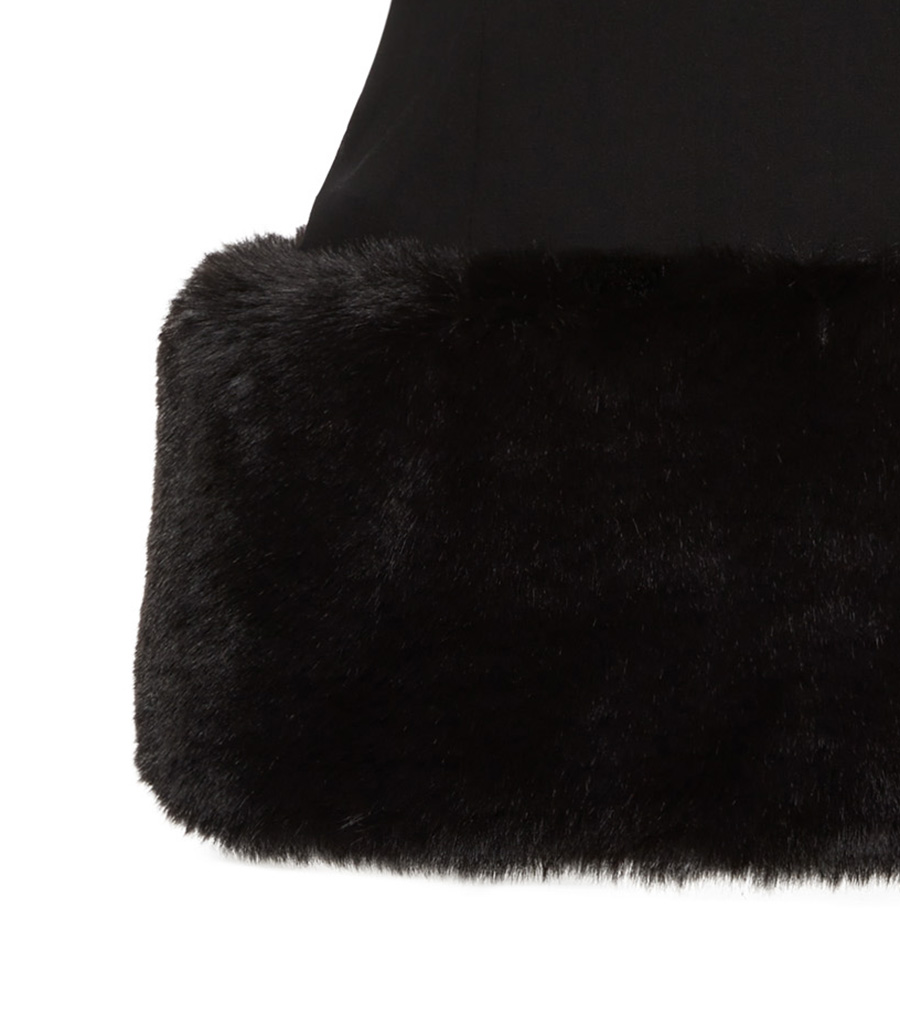 FAUX-FUR TRIM CORSET