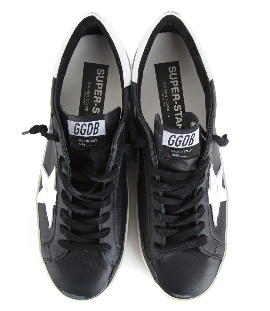 BLACK LEATHER UPPER SUPER-STAR