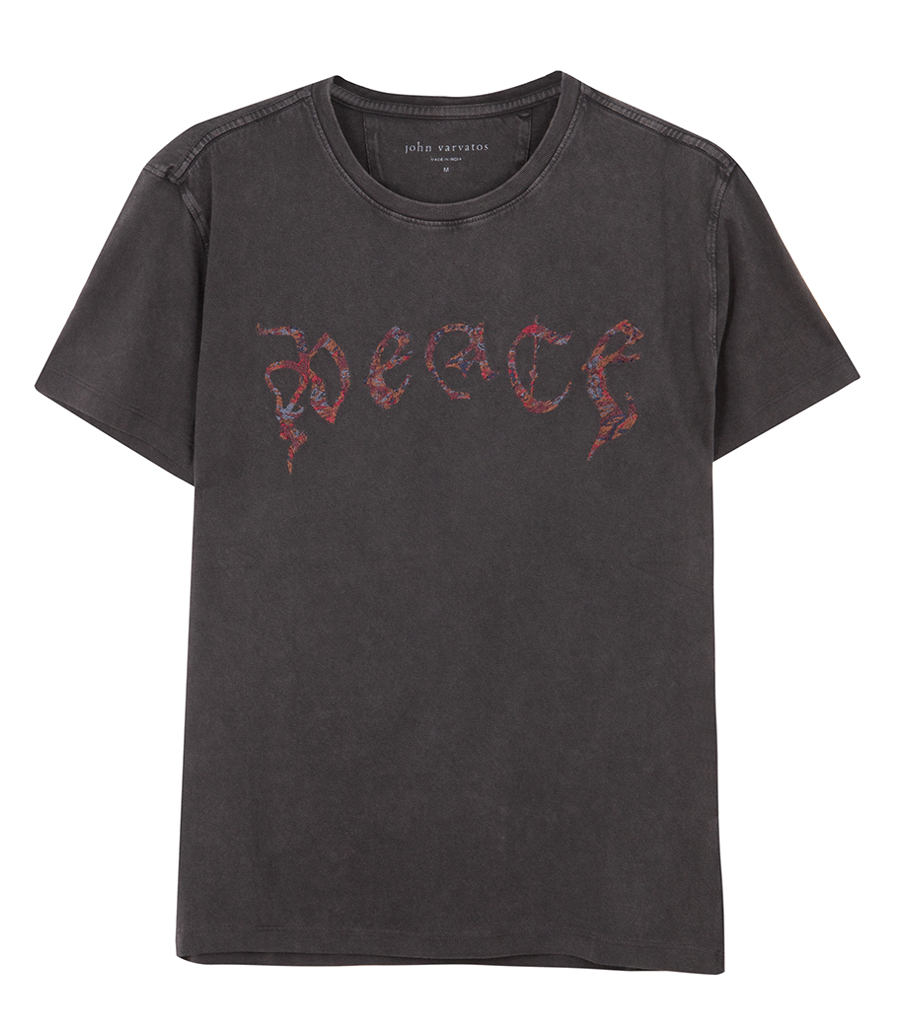 JOHN VARVATOS - SS CREW TEE PEACE