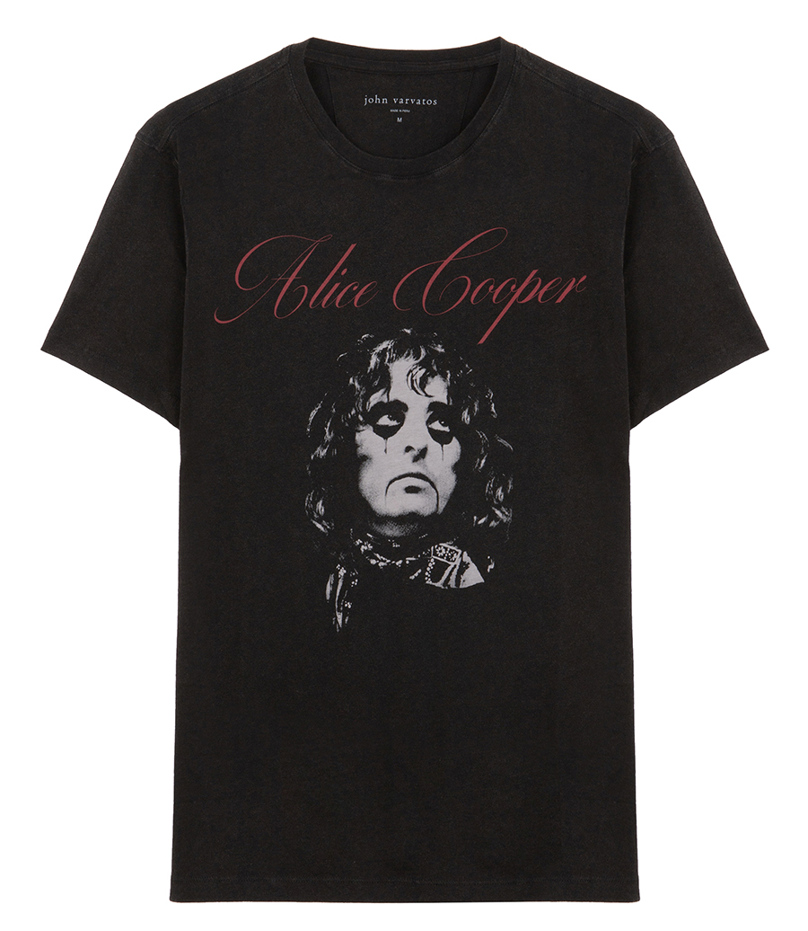 JOHN VARVATOS - SS CREW TEE ALICE COOPER SCRIPT