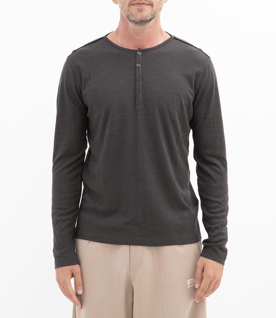 CARVER REG FIT LS HENLEY