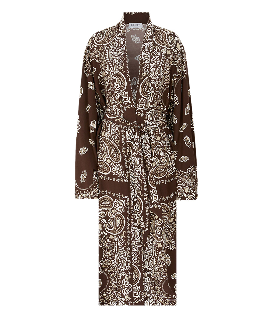 THE ATTICO - BROWN, BEIGE AND WHITE CAFTAN