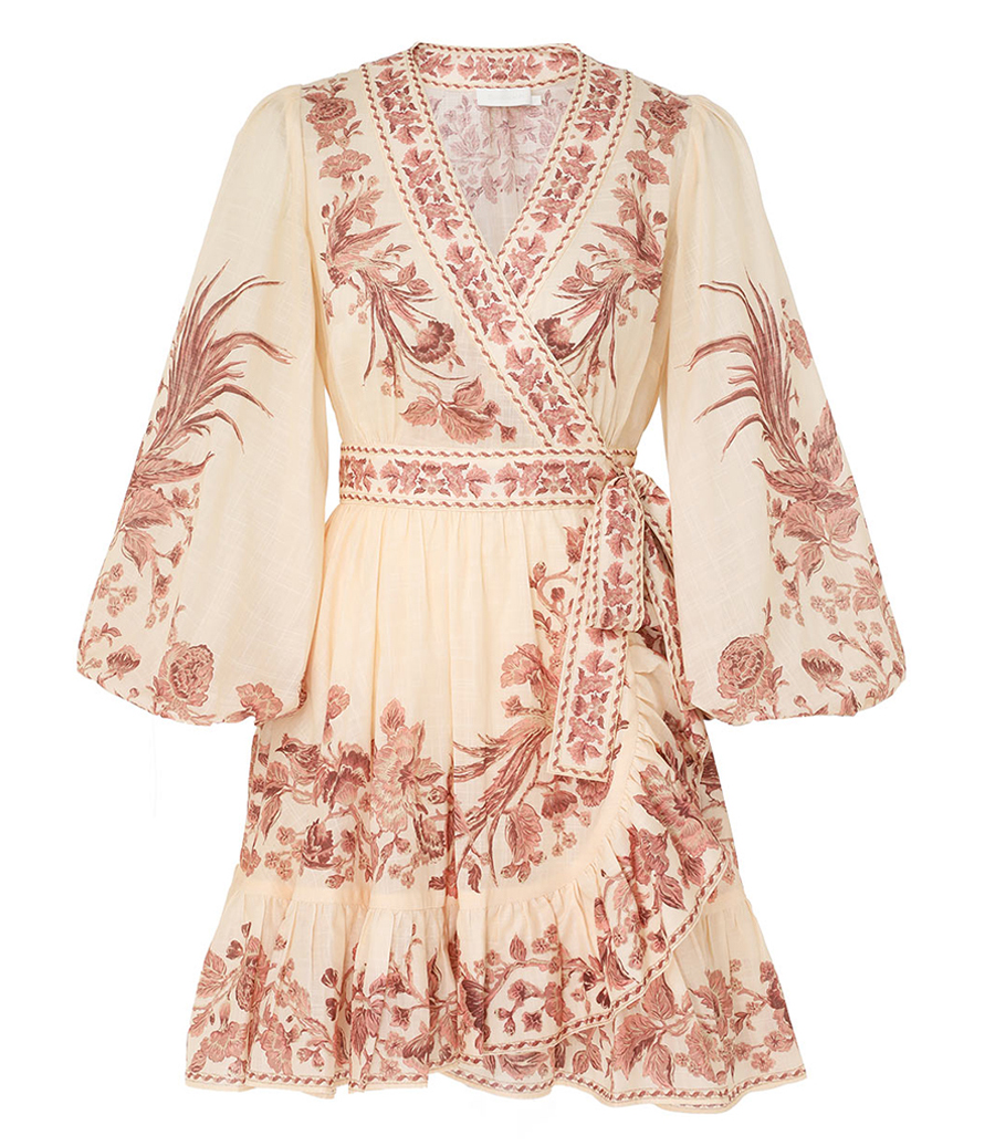 ZIMMERMANN - WAVERLY WRAP MINI DRESS