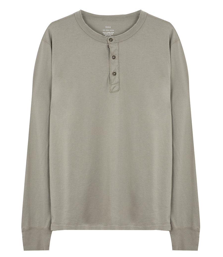 SAVE KHAKI - LS SUPIMA JERSEY HENLEY