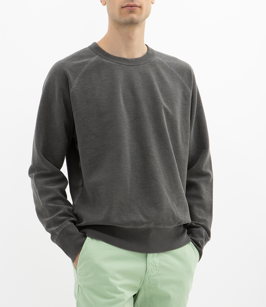 AMERICAN TWILL BACK TERRY CREW REVERSIBLE SWEAT