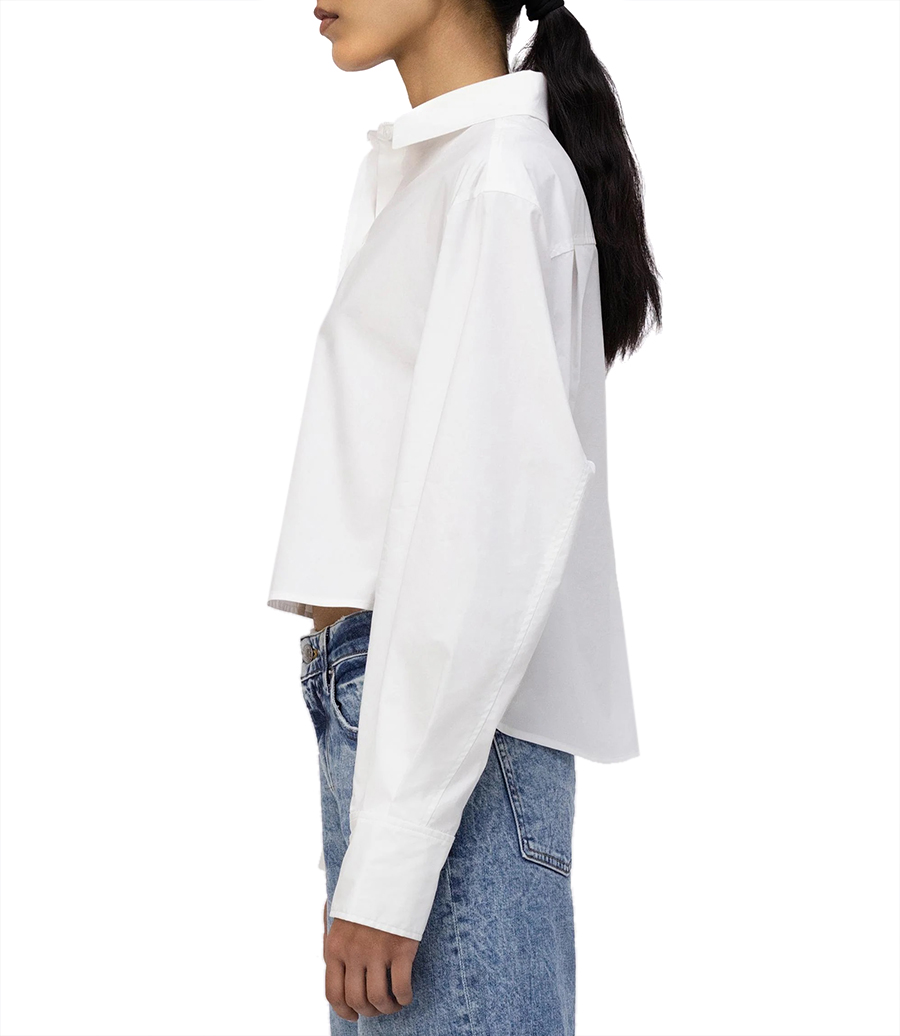 RENATA CROPPED BUTTON SHIRT