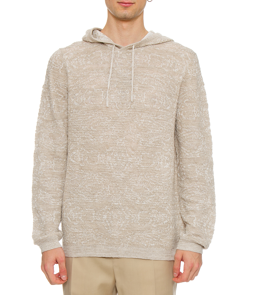 SUFFOLK EASY FIT LONG HOODIE WITH DOUBLE LAYER