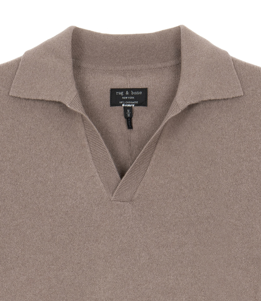 DOWNING CASHMERE JOHNY COLLAR POLO