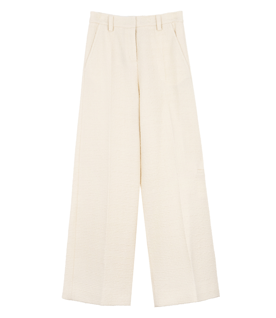 DAVID KOMA - WIDE LEG TAILORED BOUCLE TROUSERS