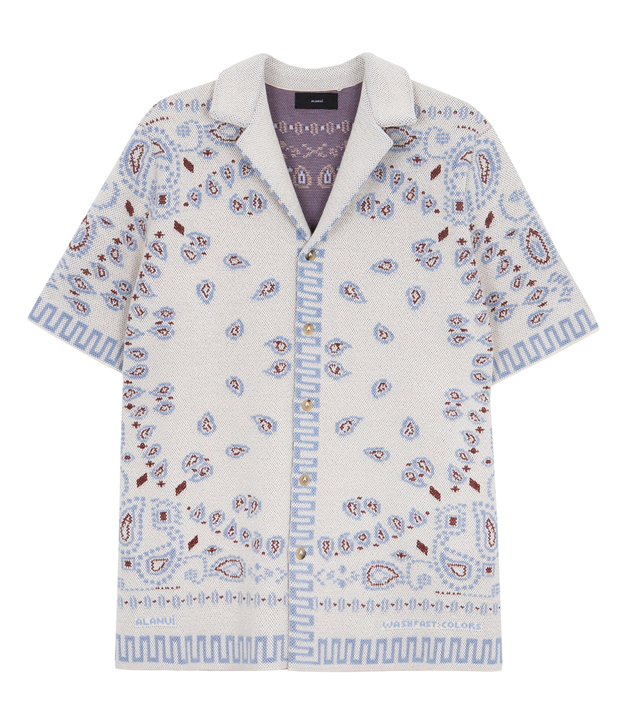 ALANUI - COTTON PIQUET BANDANA SHIRT