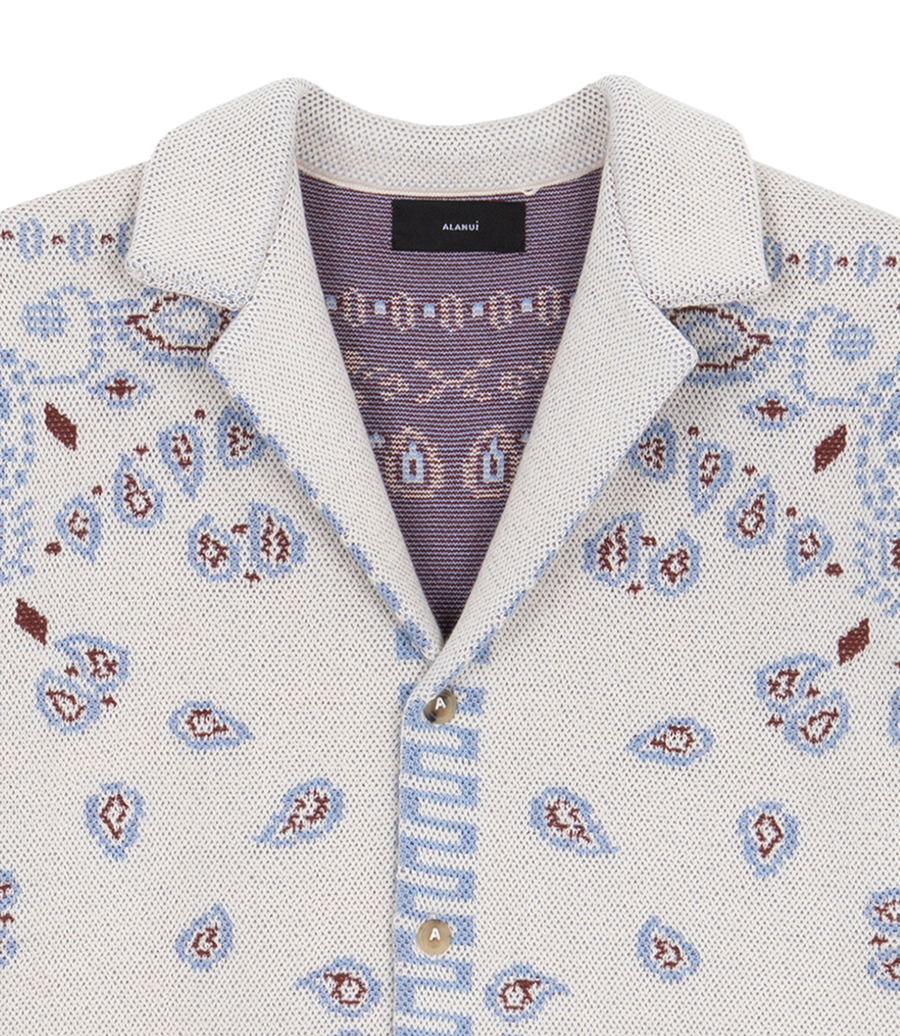 COTTON PIQUET BANDANA SHIRT