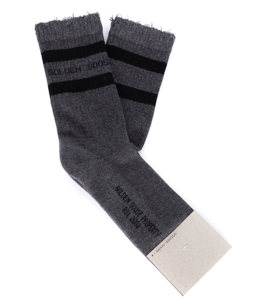 GOLDEN GOOSE  - SOCKS WITH DISTRESSED DETAILS