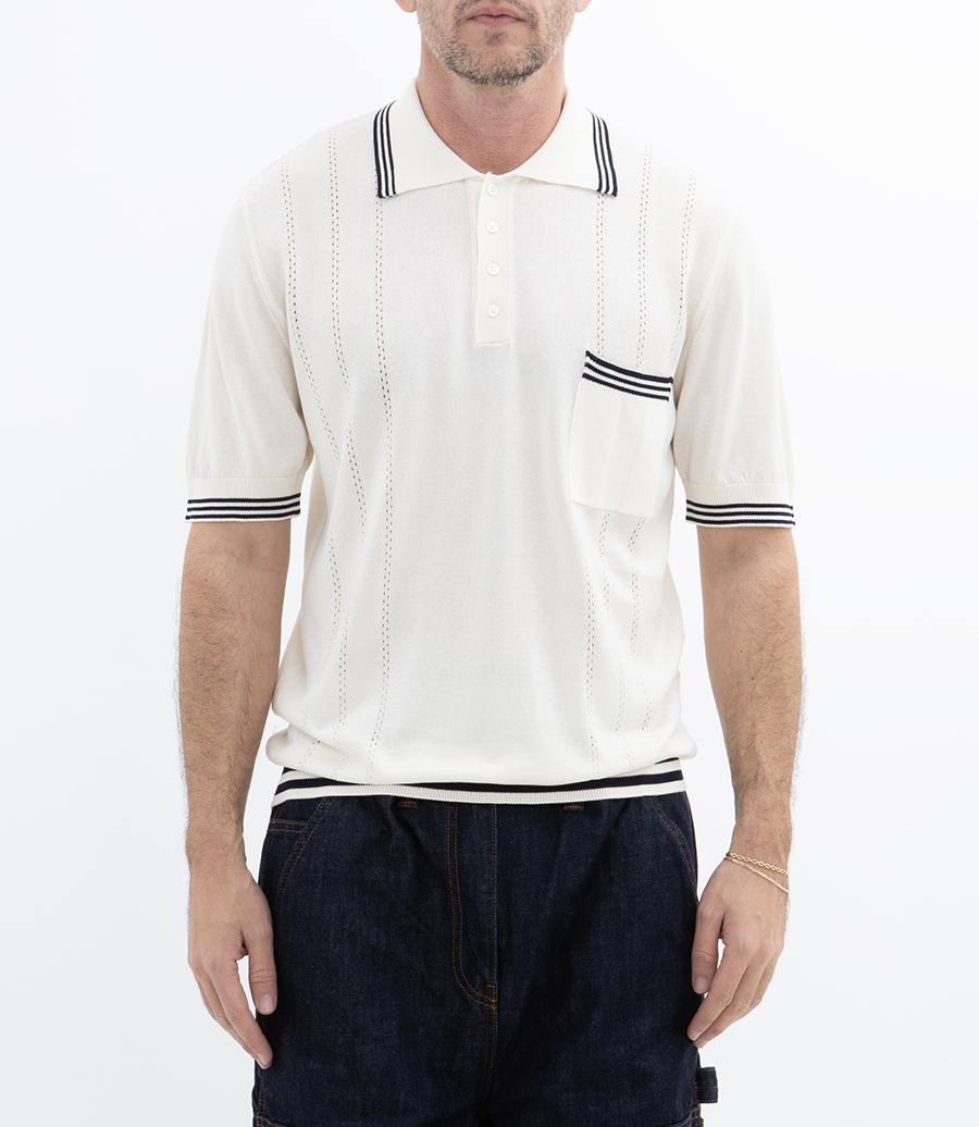 SHORT SLEEVE KNITTE POLO SHIRT