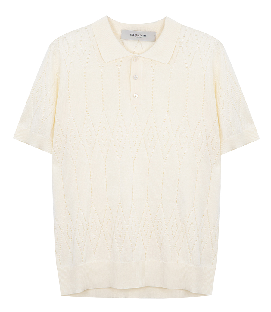 GOLDEN GOOSE  - JOURNEY POLO KNITTED SHORT SLEEVE