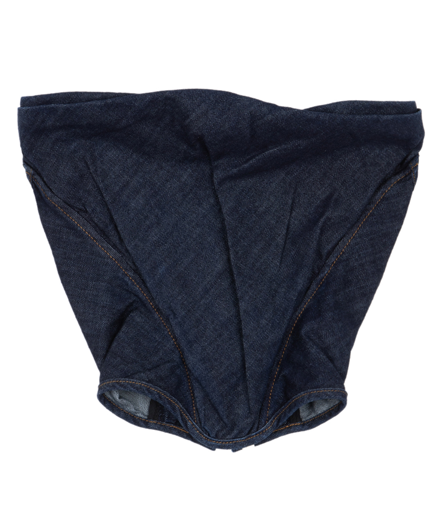 MAGDA BUTRYM - DRAPED STRAPLESS DENIM CORSET