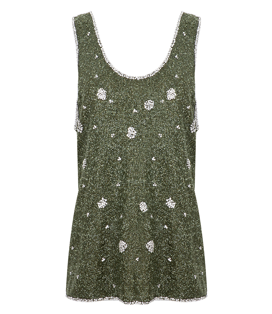 GIUSEPPE DI MORABITO - EMBROIDERED LONG TANK TOP