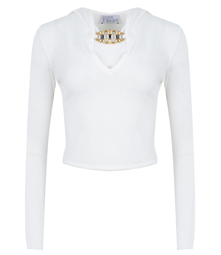 GIUSEPPE DI MORABITO - LONGSLEEVE TOP WITH HOOD