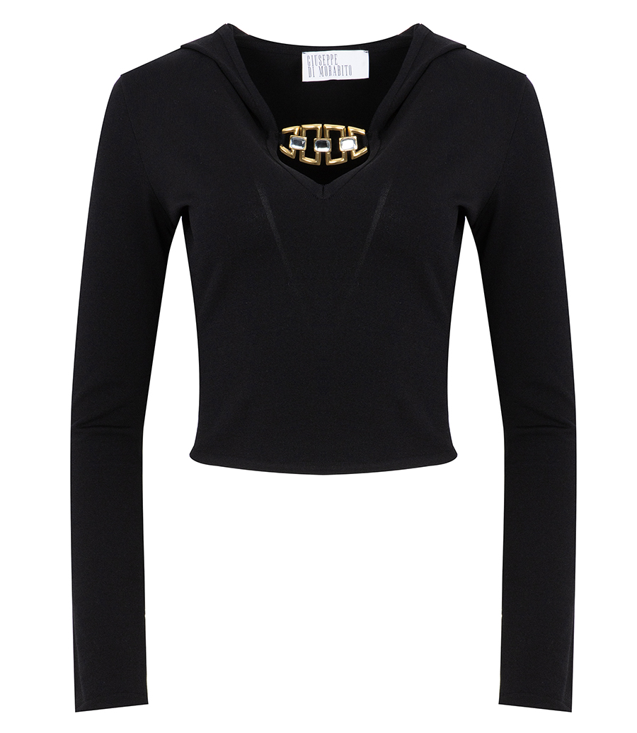 GIUSEPPE DI MORABITO - LONGSLEEVE TOP WITH HOOD