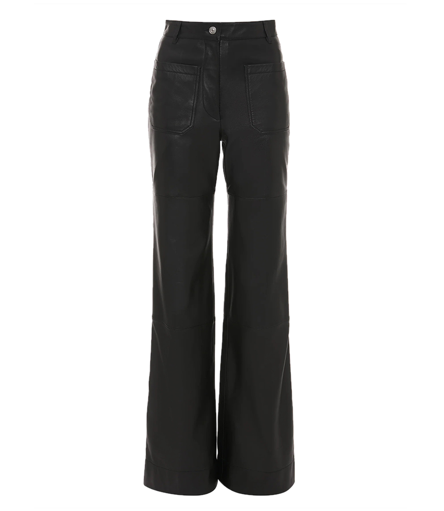 VICTORIA BECKHAM - ALINA HIGH WAISTED LEATHER TROUSER