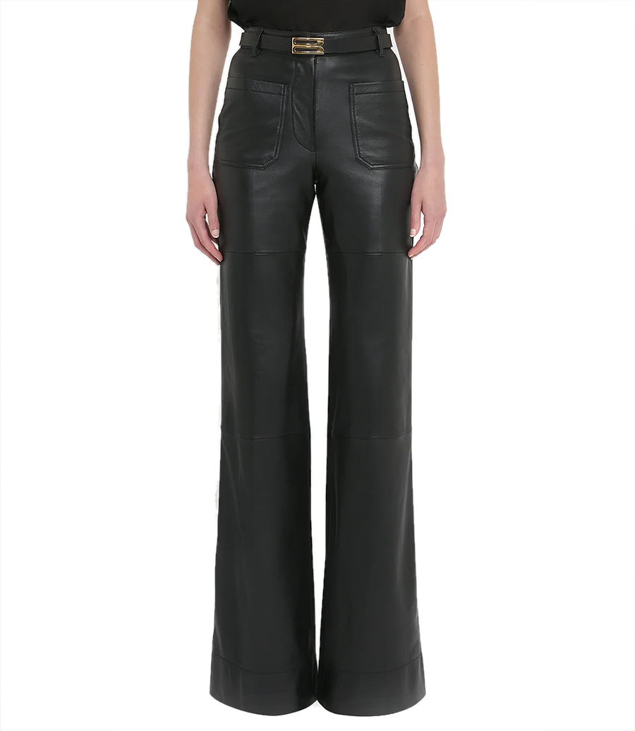 ALINA HIGH WAISTED LEATHER TROUSER