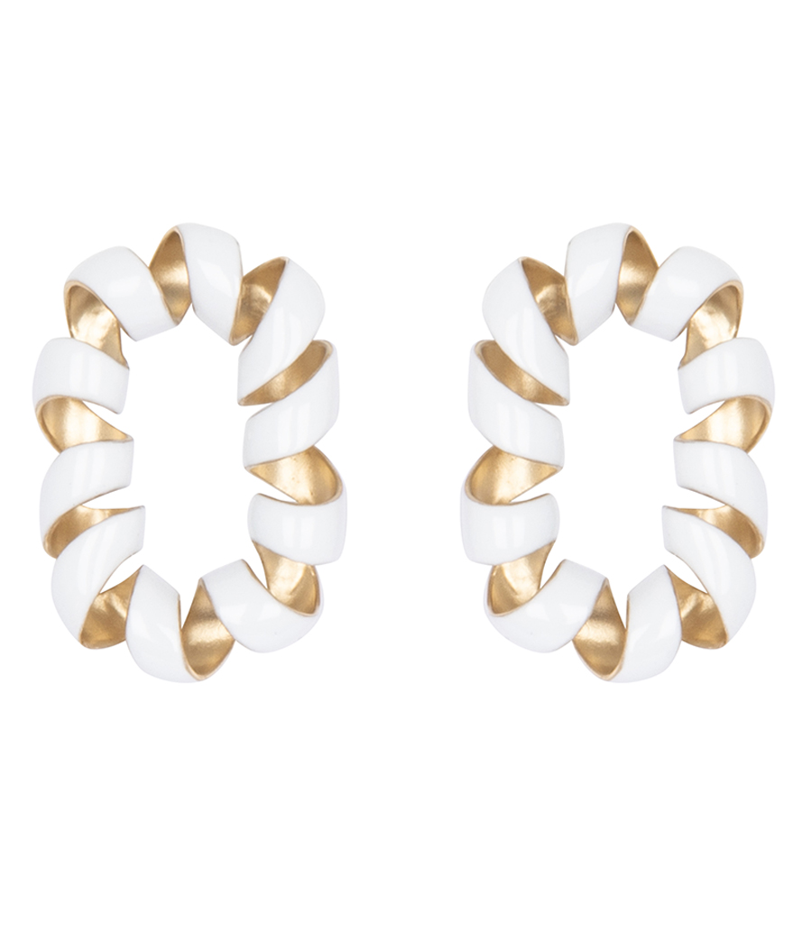 RABANNE - XL LINK TWIST EARRINGS