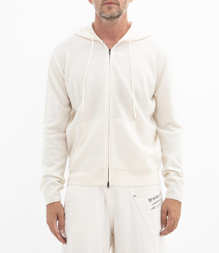 ZIP HOODIE IN CASHMERE