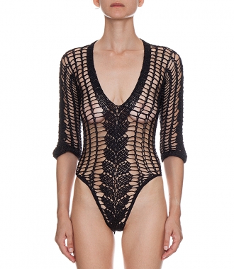 LEAFY CROCHET BODYSUIT