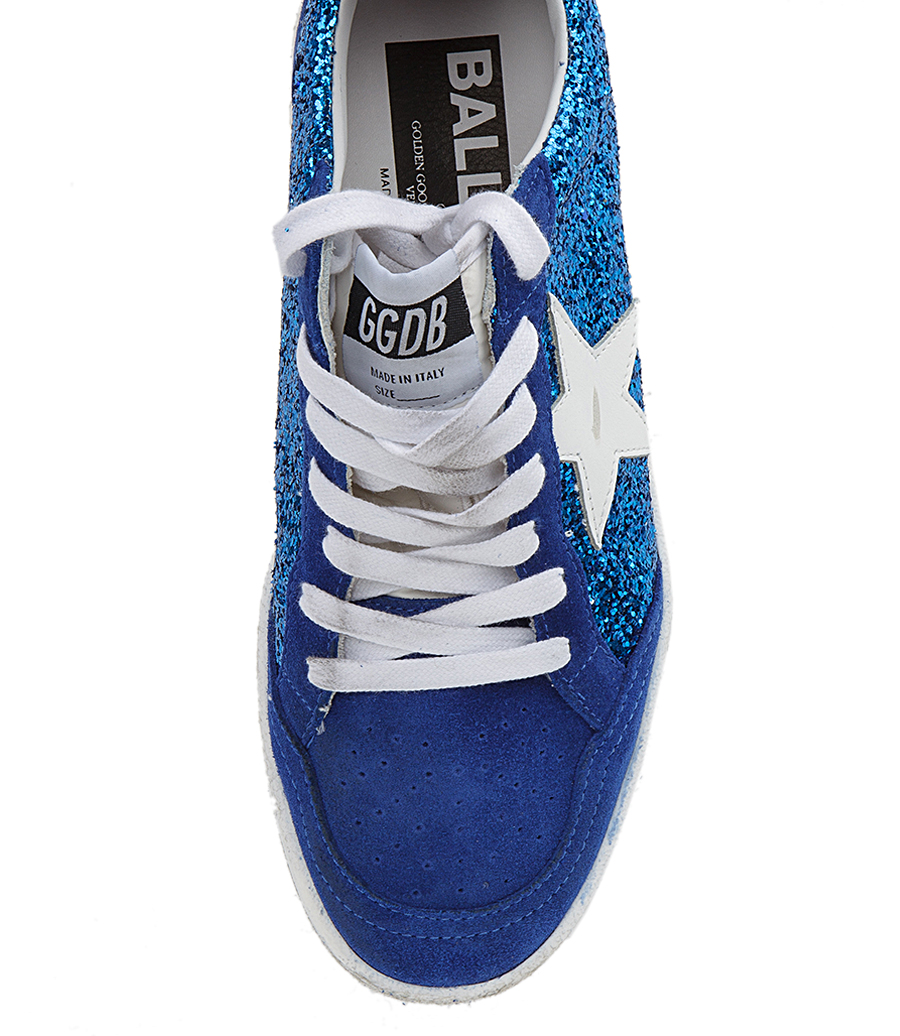 royal blue glitter tennis shoes