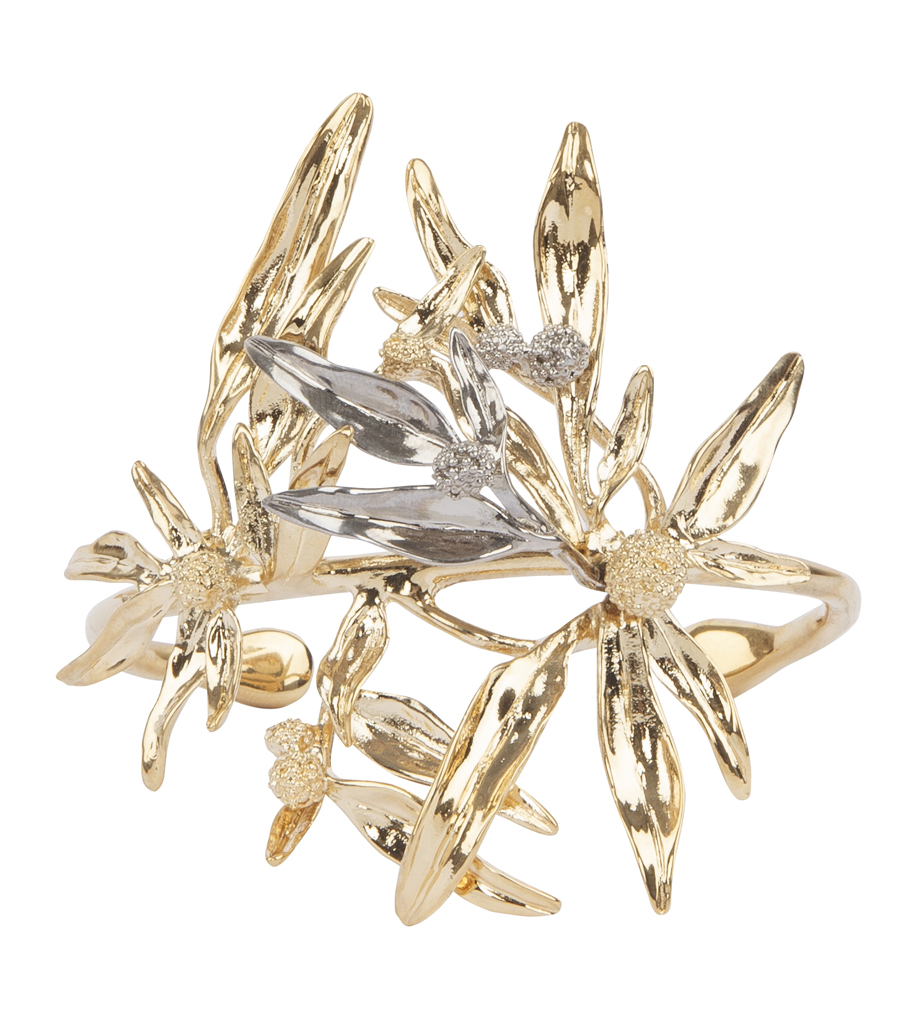 AURELIE BIDERMANN  - MIMOSA TWO-TONE FLOWERS CUFF