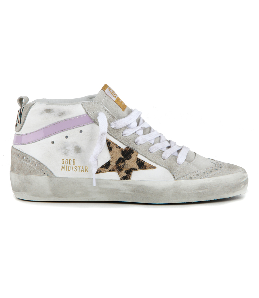 MID STAR SNEAKERS WITH LEOPARD STAR 